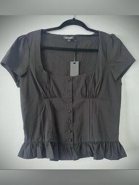Dolls Kill Widow Midnight Kisses Blouse